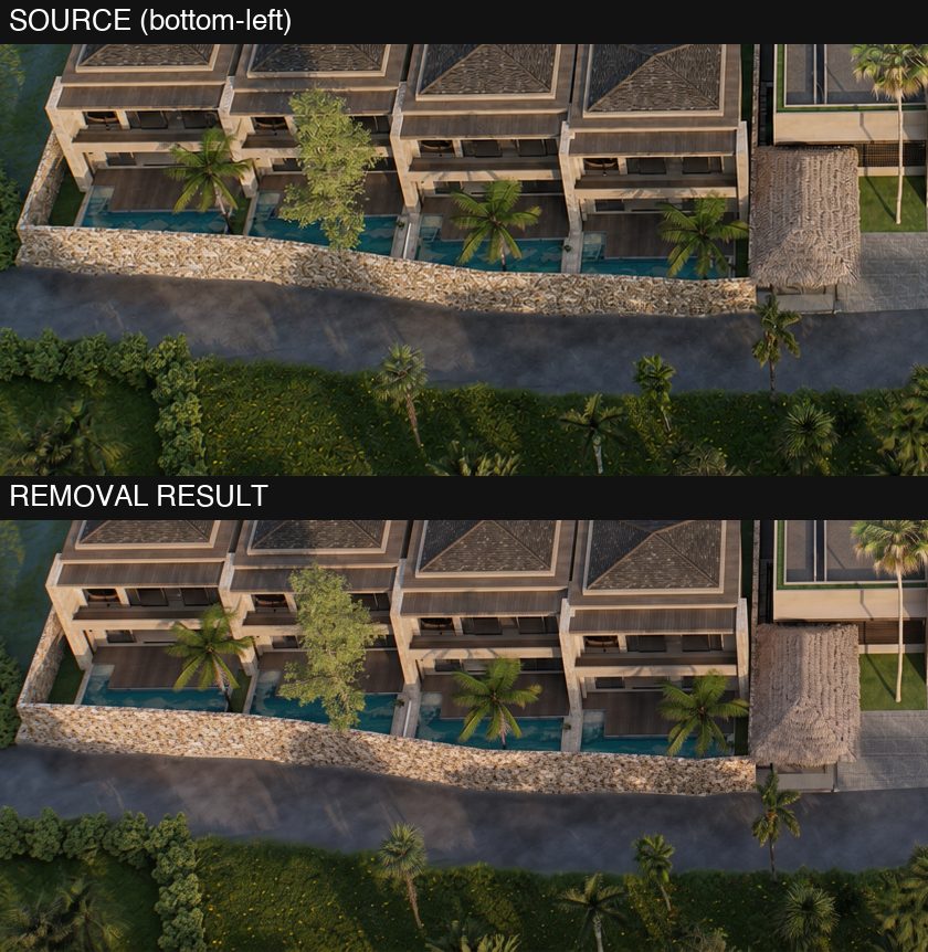 Removal before and after